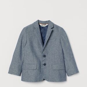 Kids Cotton Blazer - Navy Blue Melange 7-8